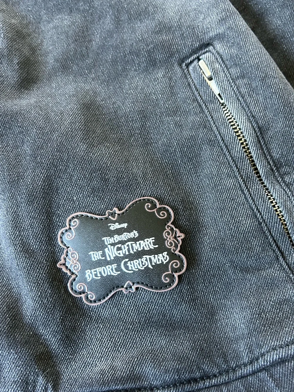 Disney | Lunchbox Nightmare Before Christmas Jack & Sally Denim Jacket Sz M New